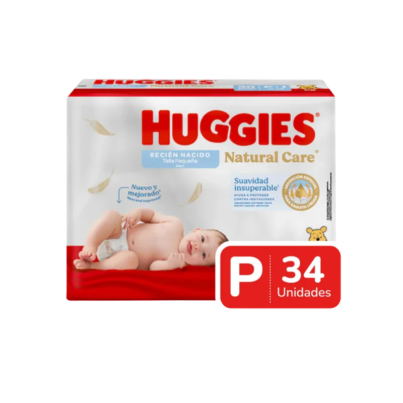 Pañales Huggies Natural Care — Talla P