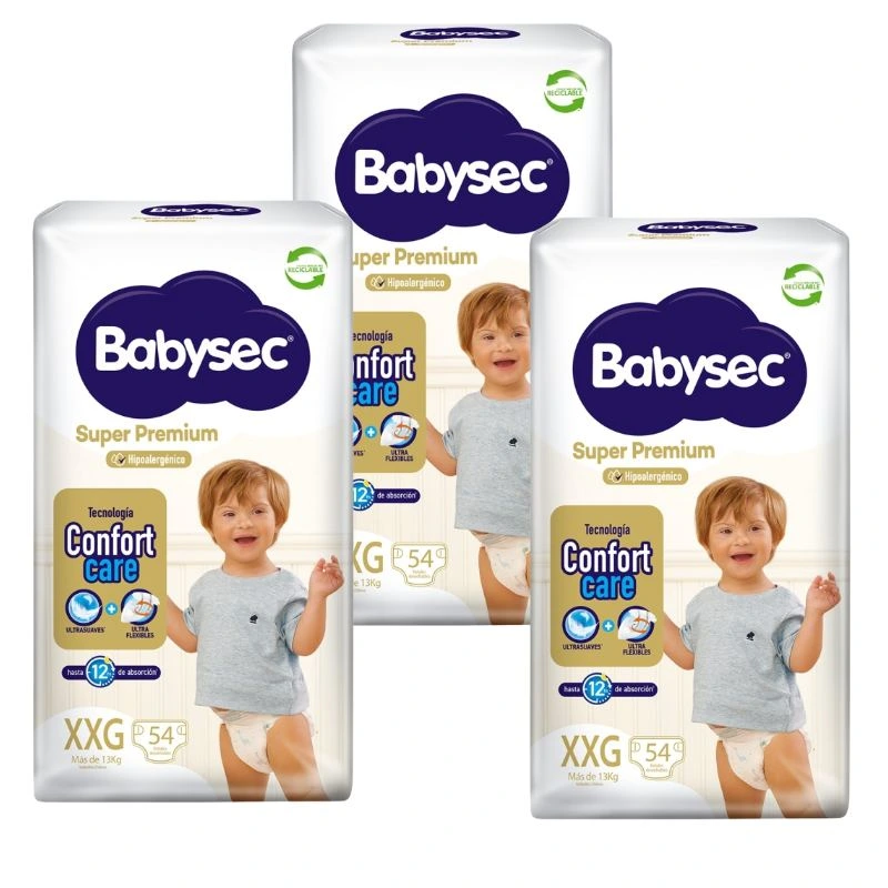 Pack Mensual Babysec Super Premium — 3 paquetes