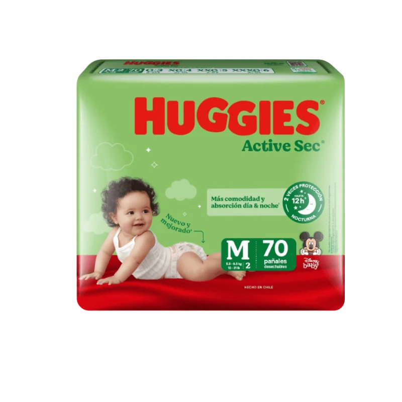 Pañales Huggies Active Sec (M · G · XG · XXG)